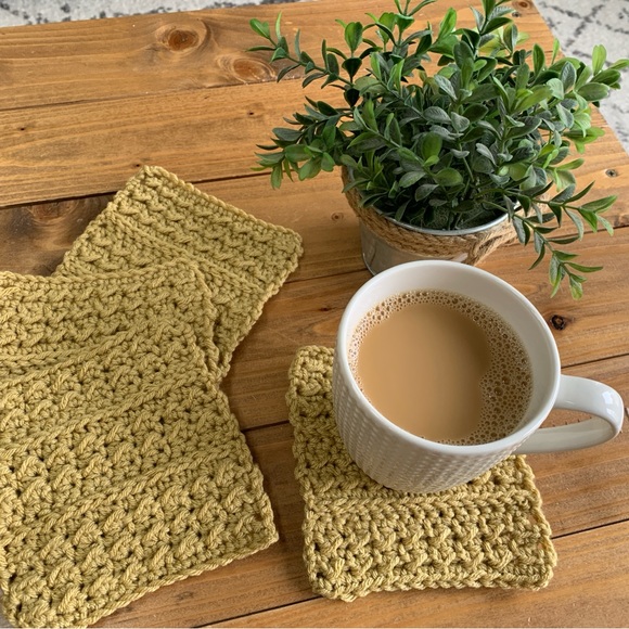 Crochet boho coffee coasters - Picture 2 of 2